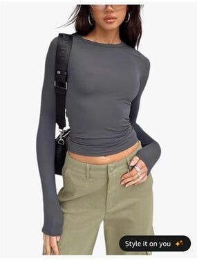 Gray Long Sleeve Crewneck